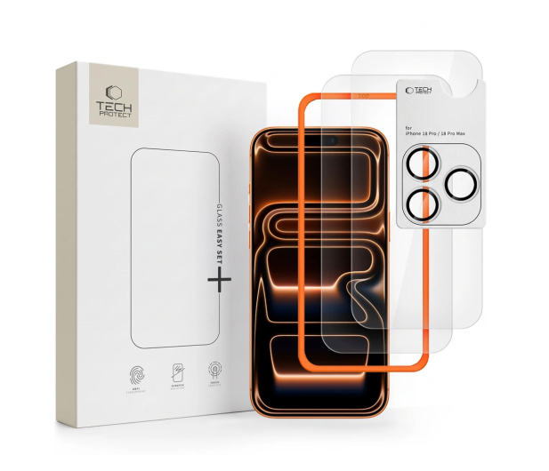 Tech-Protect Szkło Hartowane Easy Set+ 3-Pack Do Iphone 18 Pro - 1586921 - zdjęcie